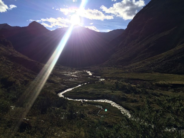 Valley in the Cordillera Blanca, where we were climbing.