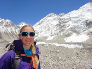 Melanie Windridge on walk near Everest Base Camp