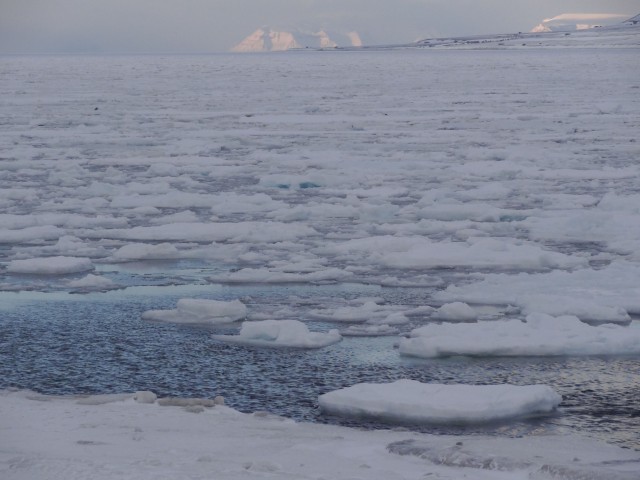 Cold water - the fjord at Longyearbyen, Svalbard