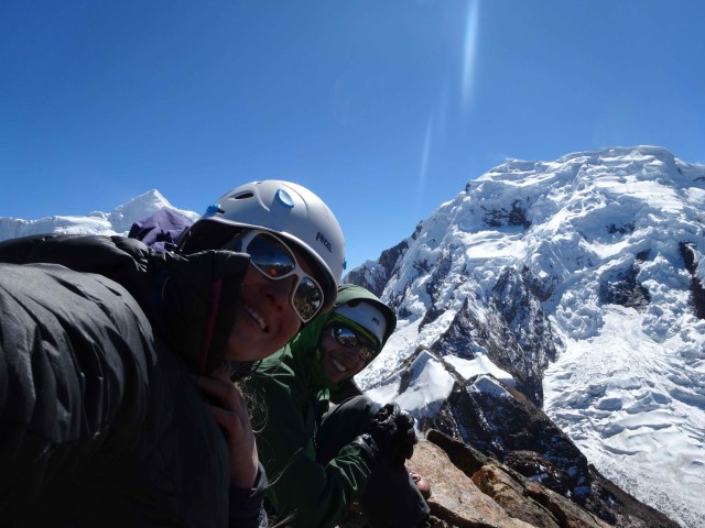 Me and Rafal on the summit of Jatunmontepuncu, Peru.
