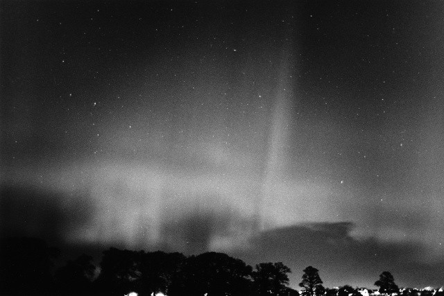 A large, all-sky auroral display seen over Scotland in March 1982. 