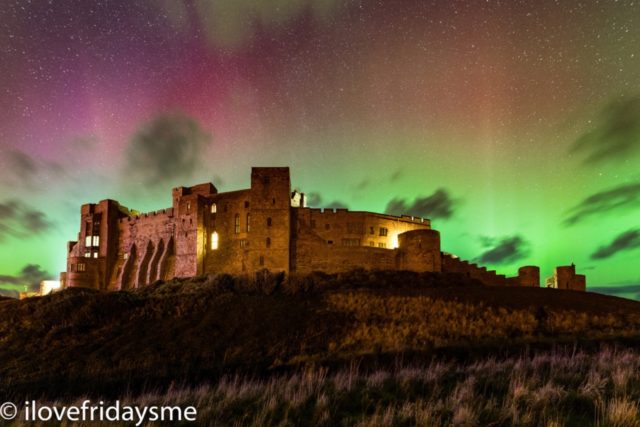 Northern Lights over Bamburgh Castle by Alan Leightley.