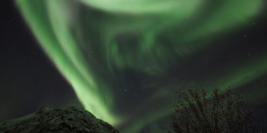 Wild aurora in northern Norway.