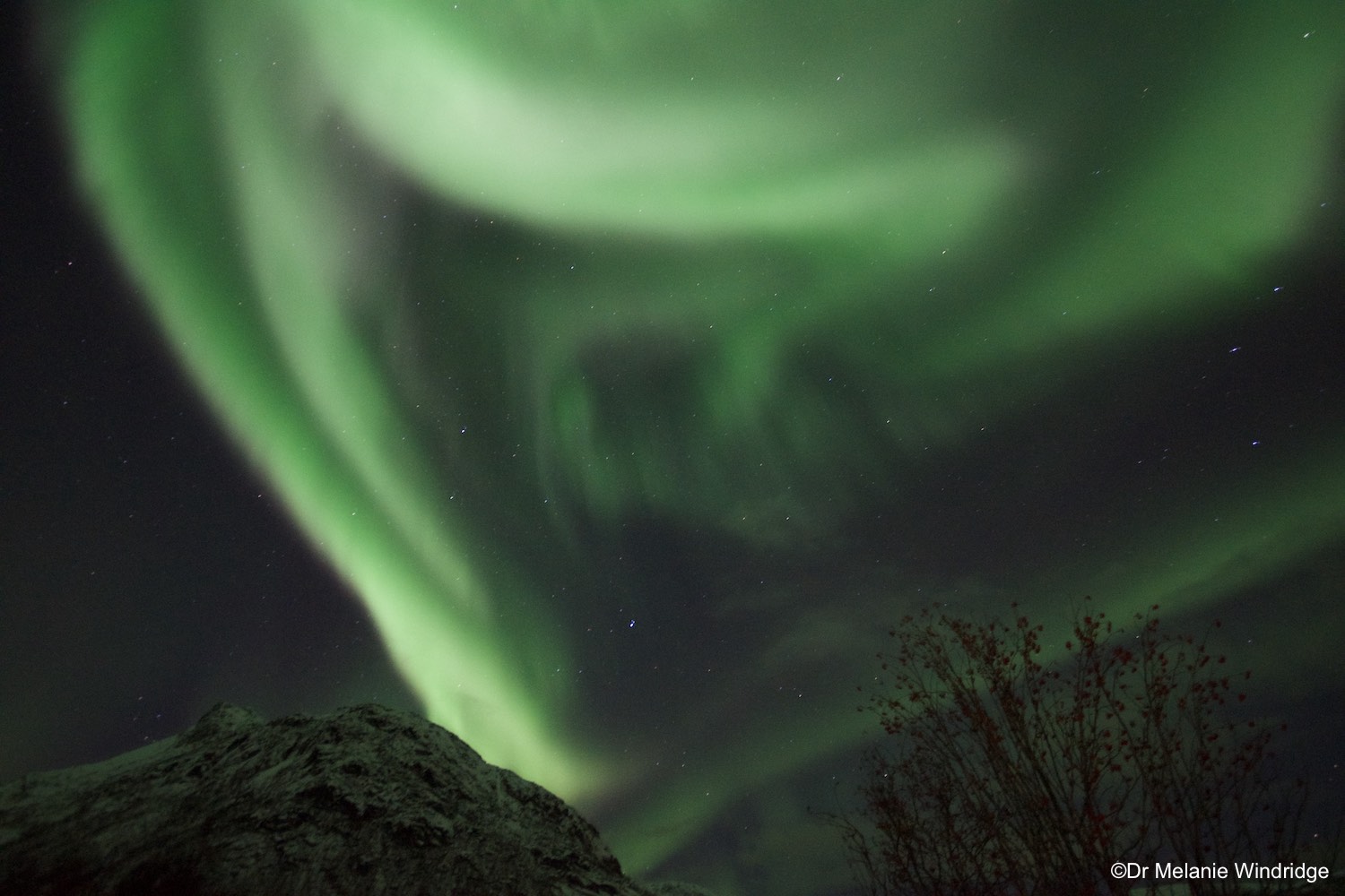 Wild aurora in northern Norway.