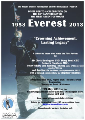 Flyer for the Everest 60th anniversary event.
