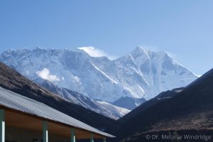 Peak of Everest from Pangboche Dr. Melanie Windridge